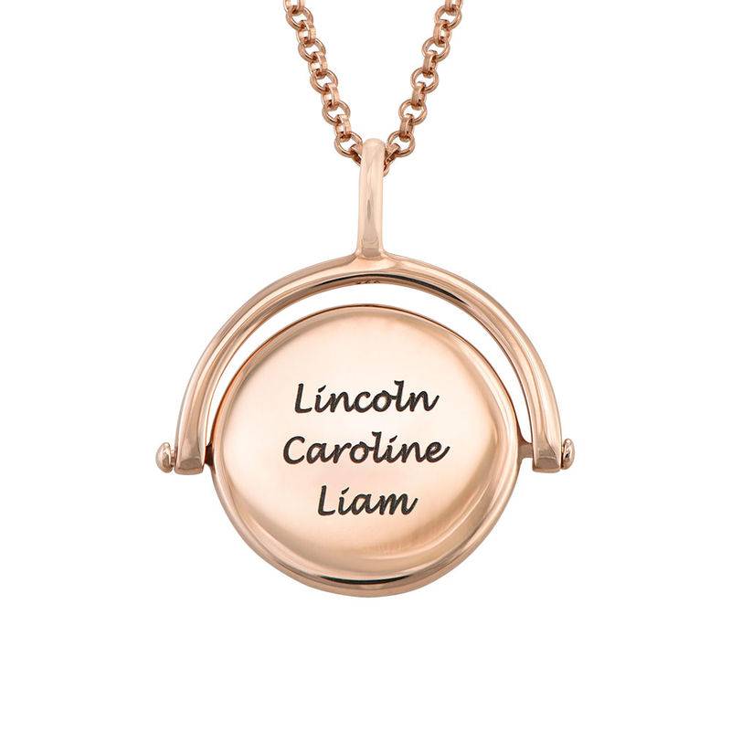 Spinning Engraved Necklace in Rose Gold Plating-1 product photo