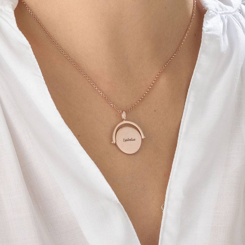 Spinning Infinity  Pendant Necklace in Rose Gold Plating-3 product photo