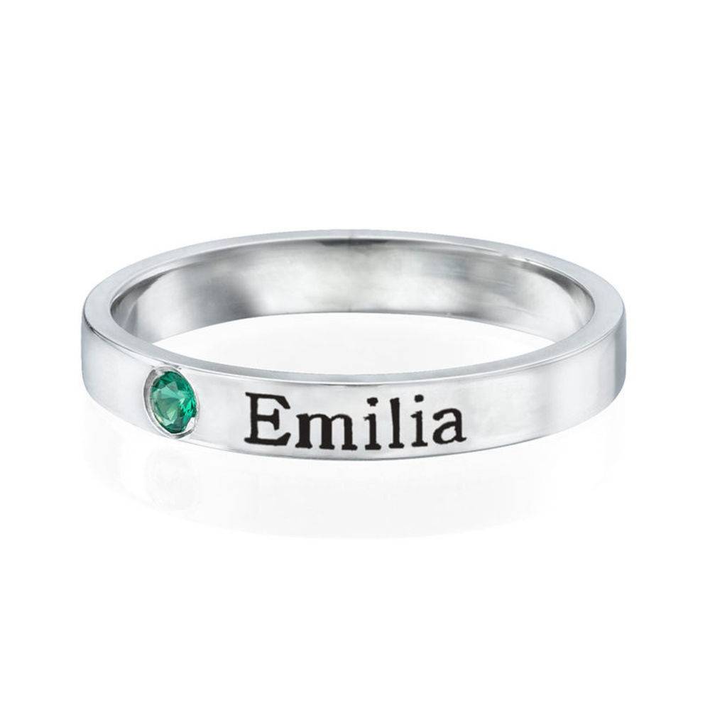 Stackable Birthstone Name Ring product photo