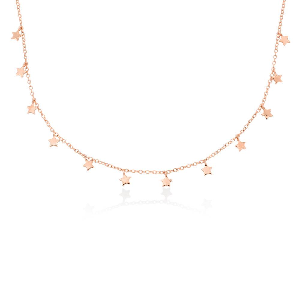 Sterne Choker-Kette - 750er rosévergoldetes Silber Produktfoto