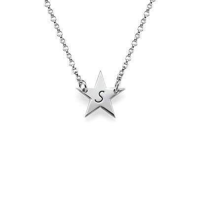 Star Initial Necklace in Sterling Silver product photo
