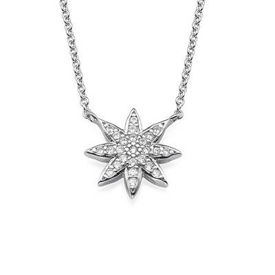 Star Shaped Necklace with Cubic Zirconia product photo