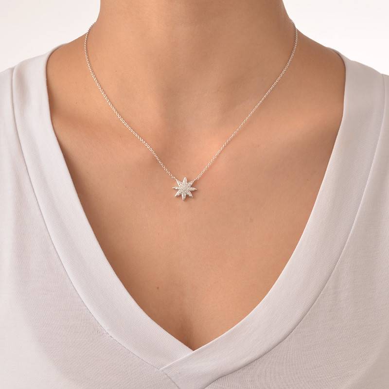 Star Shaped Necklace with Cubic Zirconia-1 product photo
