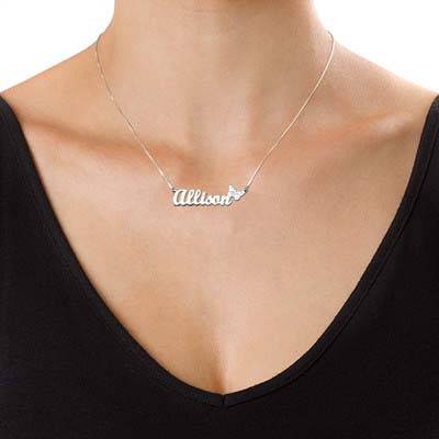 Butterfly Name Necklace in Sterling Silver-1 product photo