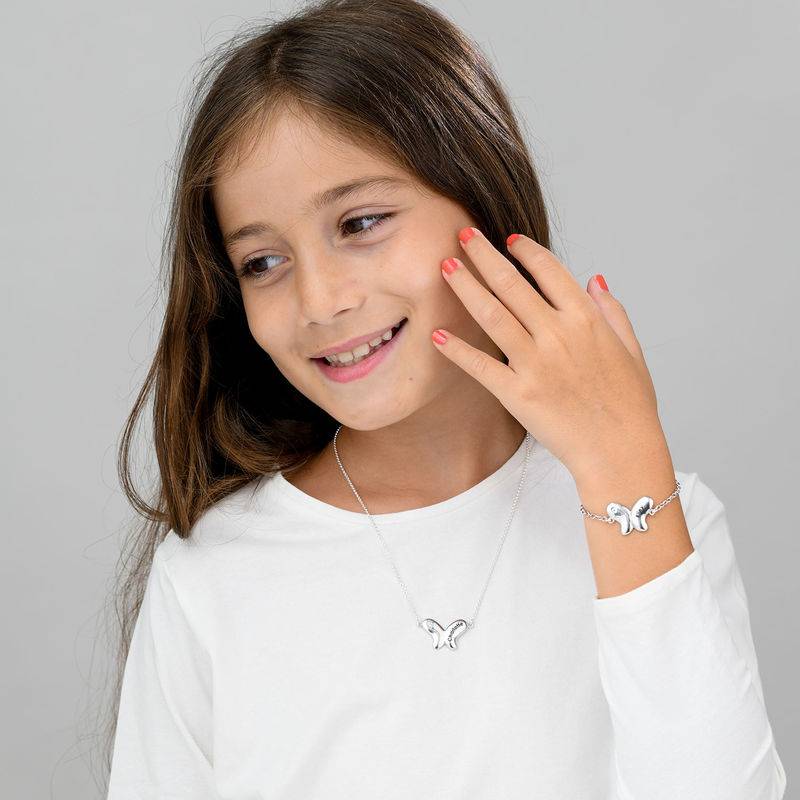 Collana Farfalla per Bambina con Zircone Cubico in Argento-1 foto del prodotto