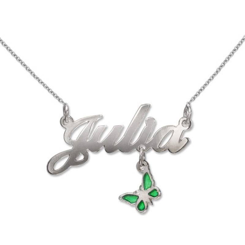 Sterling Silver Dangling Charm Name Necklace-1 product photo