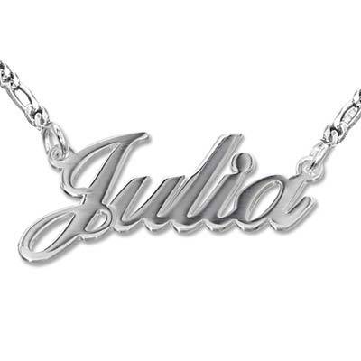 Sterling Silver Classic Name Necklace in Double Thickness-1 product photo
