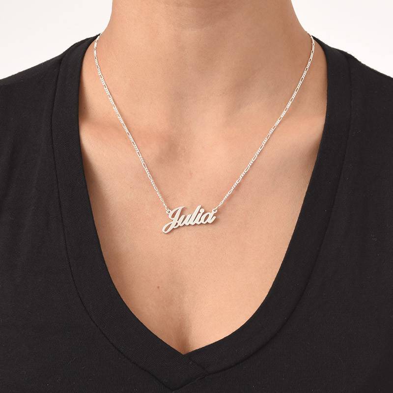 Sterling Silver Classic Name Necklace in Double Thickness-2 product photo