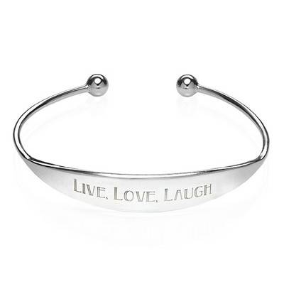 Sterling Silver ID Bangle Bracelet product photo