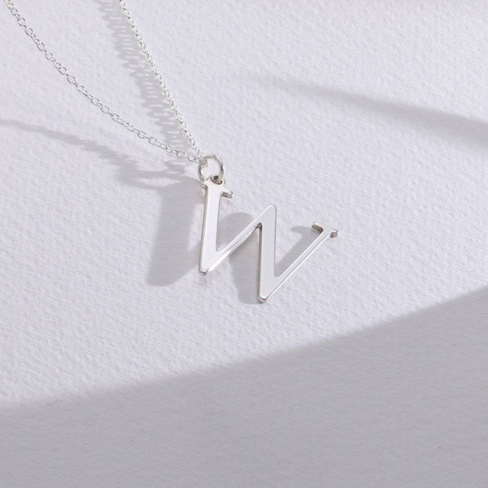 Sterling Silver Initials Necklace-2 product photo