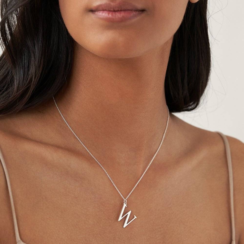 Initials Necklace in Silver-3 product photo