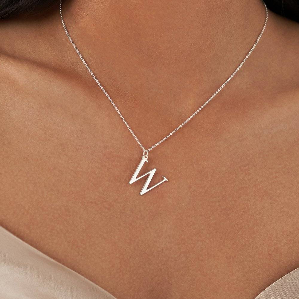Initials Necklace in Silver-2 product photo