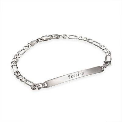 Sterling Silver Italian Women's ID Name Bracelet-2 product photo