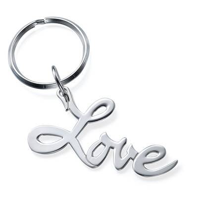 Sterling Silver "Love" Keyring product photo