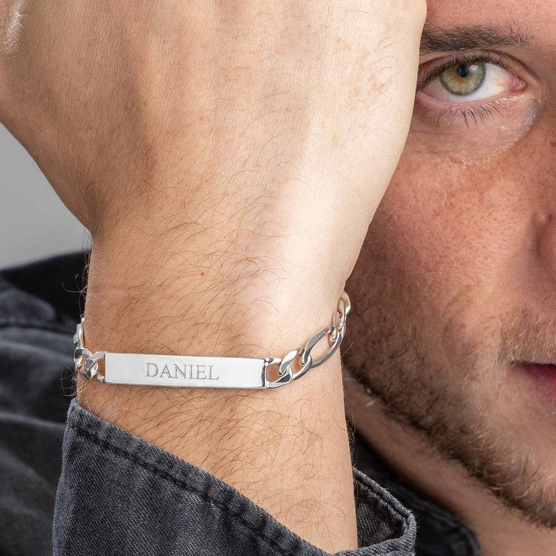 Amigo ID-Armband för Män i Sterling Silver-2 produktbilder