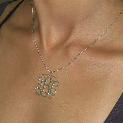 Sterling Silver Initials Necklace-1 product photo