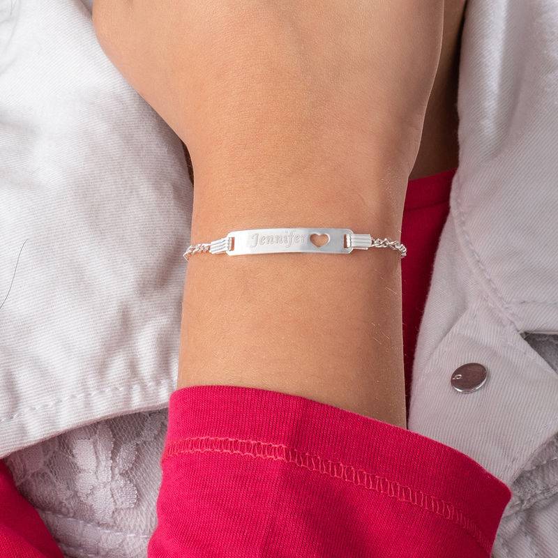 Name Bracelet for Teenagers in Sterling Silver-3 product photo