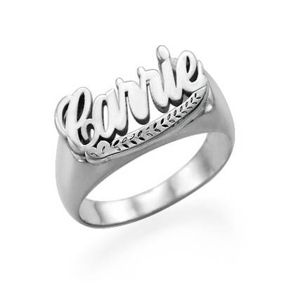 Sterling Silver "Carrie" Name Ring product photo