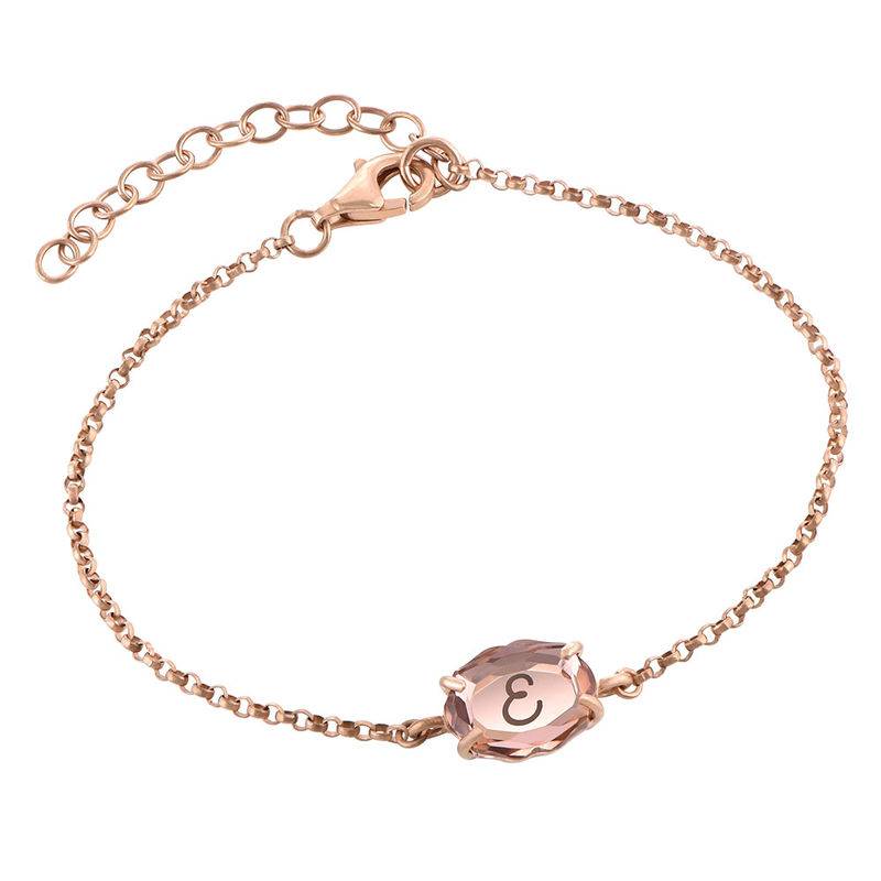 Stone Engraved Bracelet in Rose Gold Plating-3 product photo