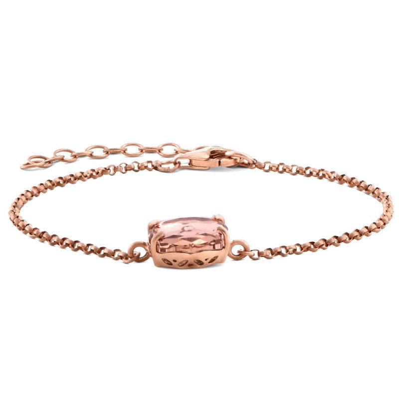 Stone Engraved Bracelet in Rose Gold Plating-1 product photo