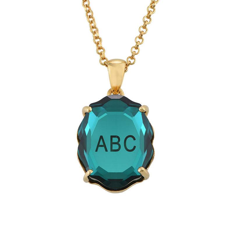 Stone Engraved Necklace in Gold Plating product photo