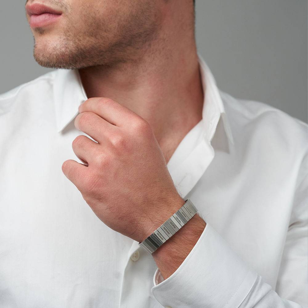 Stretched Watch Band Bracelet for Men in Stainless Steel-2 product photo