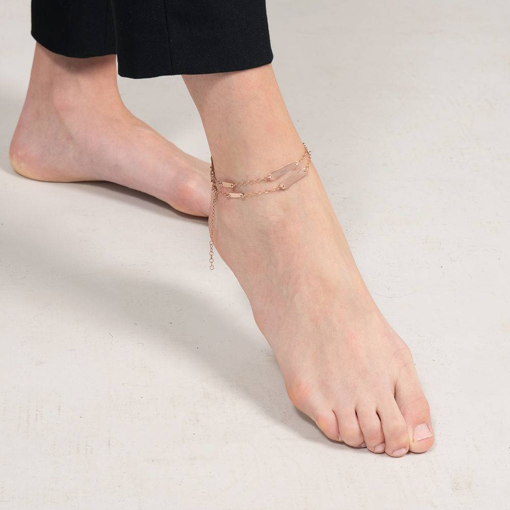 The Milestones Bracelet/Anklet in 18k Rose Gold Plating-4 product photo