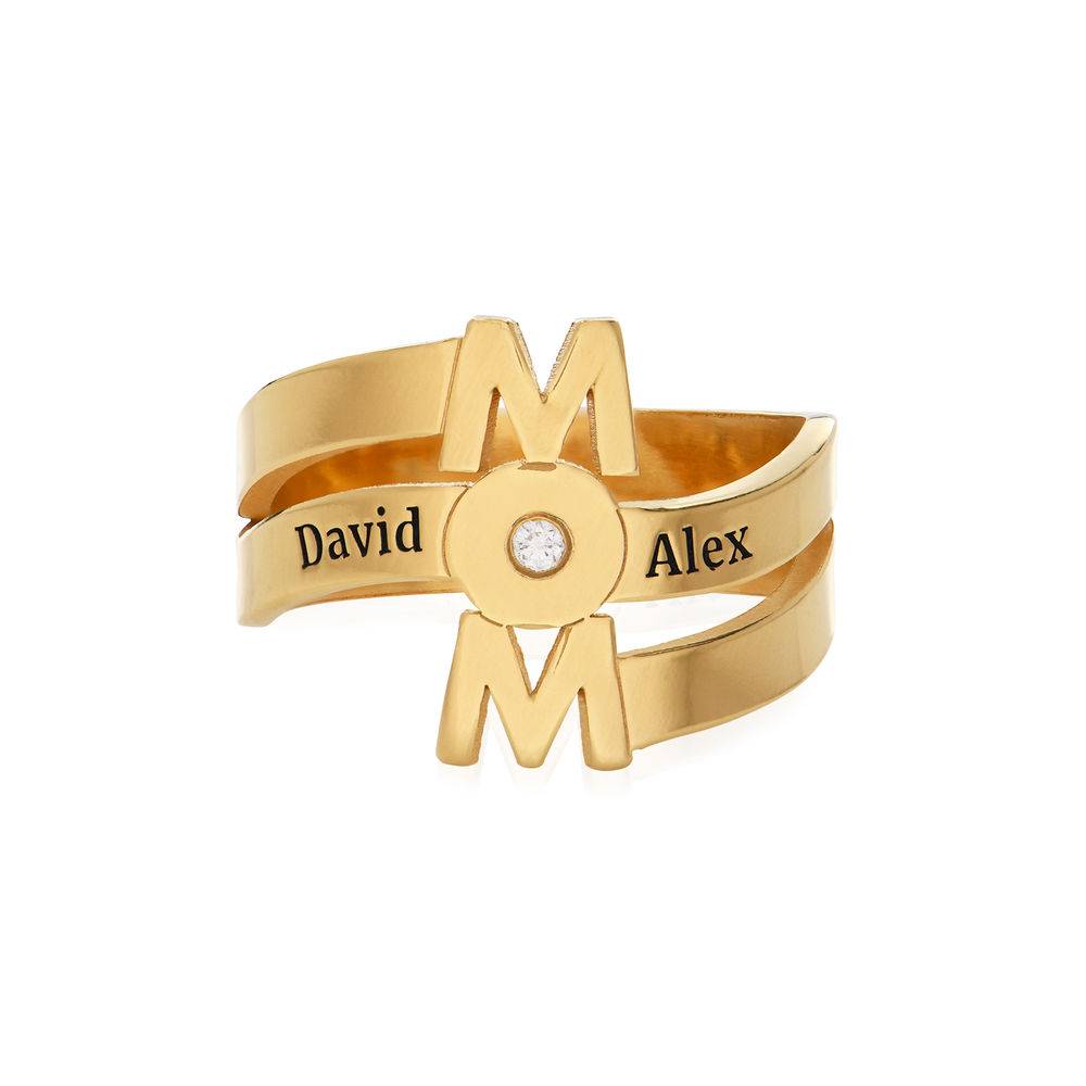 The Mom Diamond Ring in 18K Gold Plating-1 product photo