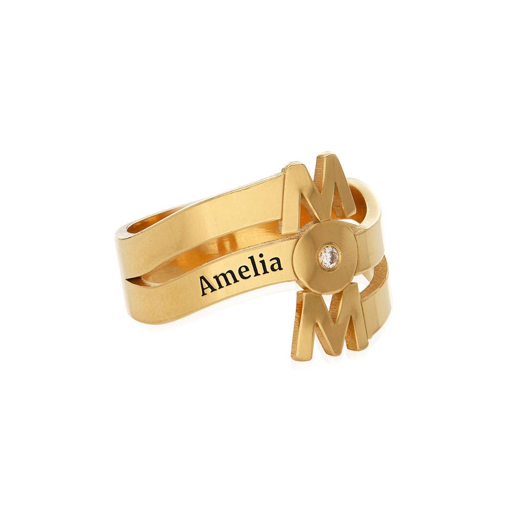 The Mom Diamond Ring in 18k Gold Vermeil-2 product photo