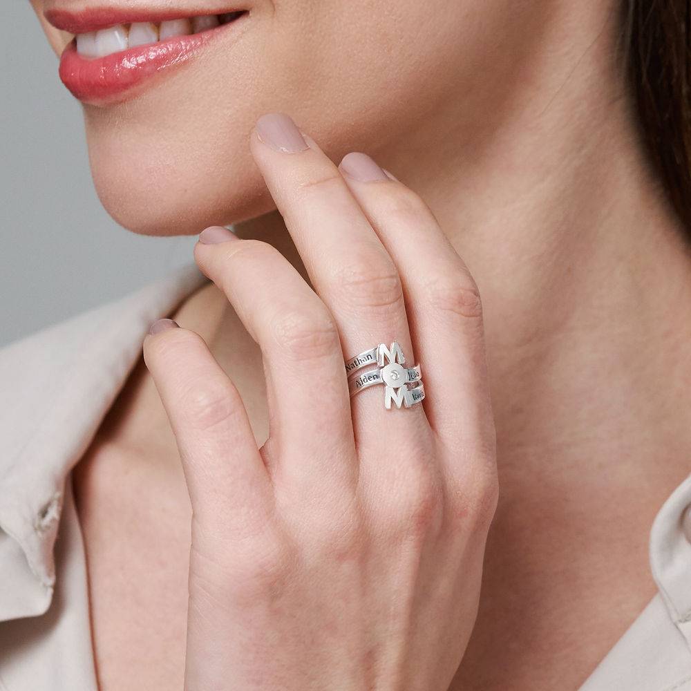The Mom Diamond Ring in Sterling Silver-1 product photo