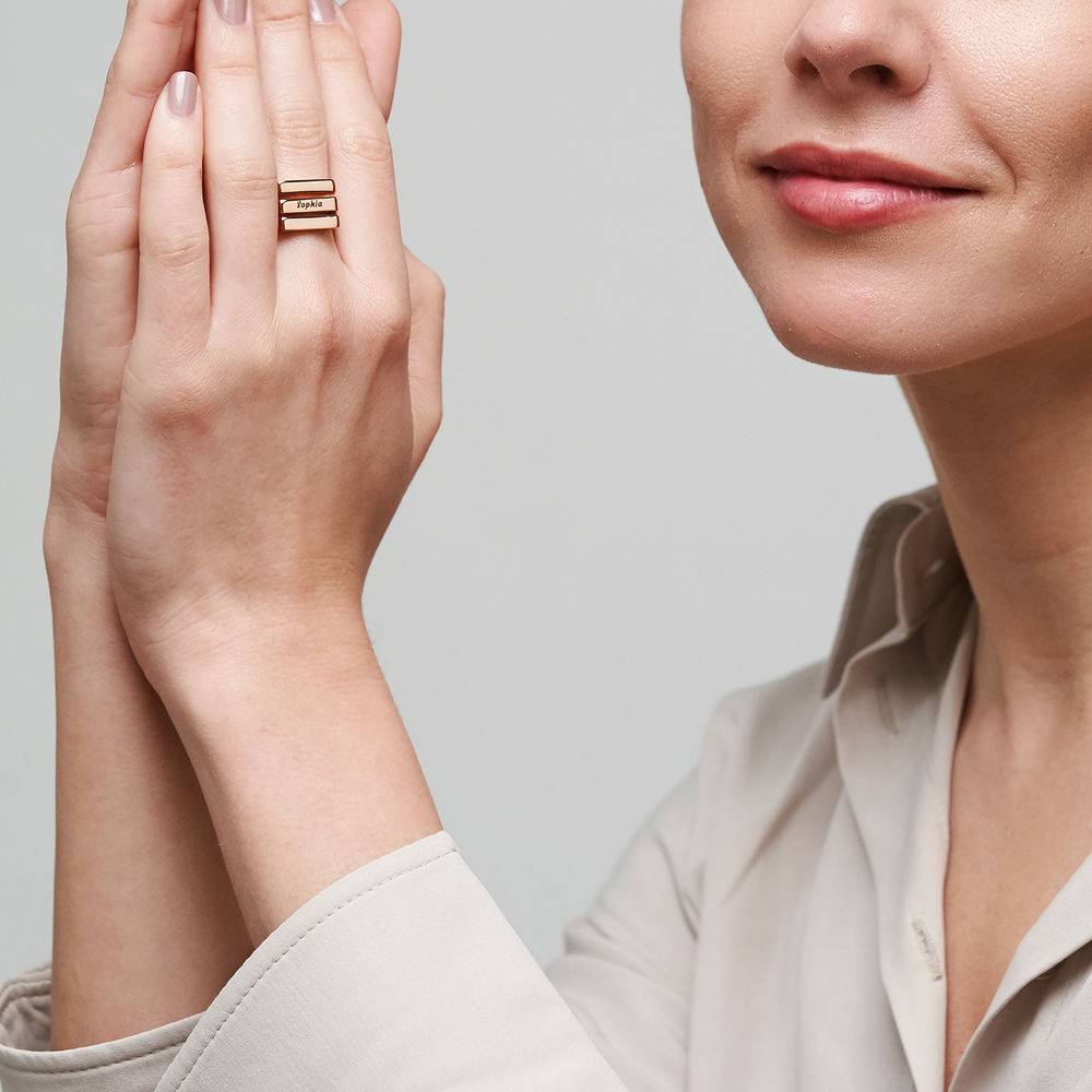 The Trio Ring in 18K Rose Gold Plating-3 product photo