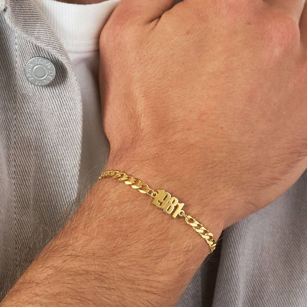 Thick Chain Name Bracelet in 18ct Gold Vermeil-4 product photo