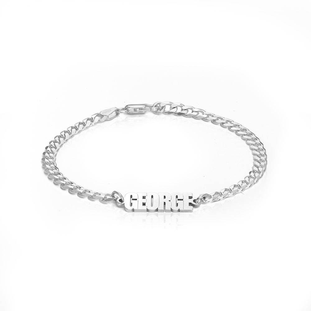 Thick ChaName Bracelet in Sterling Silver product photo