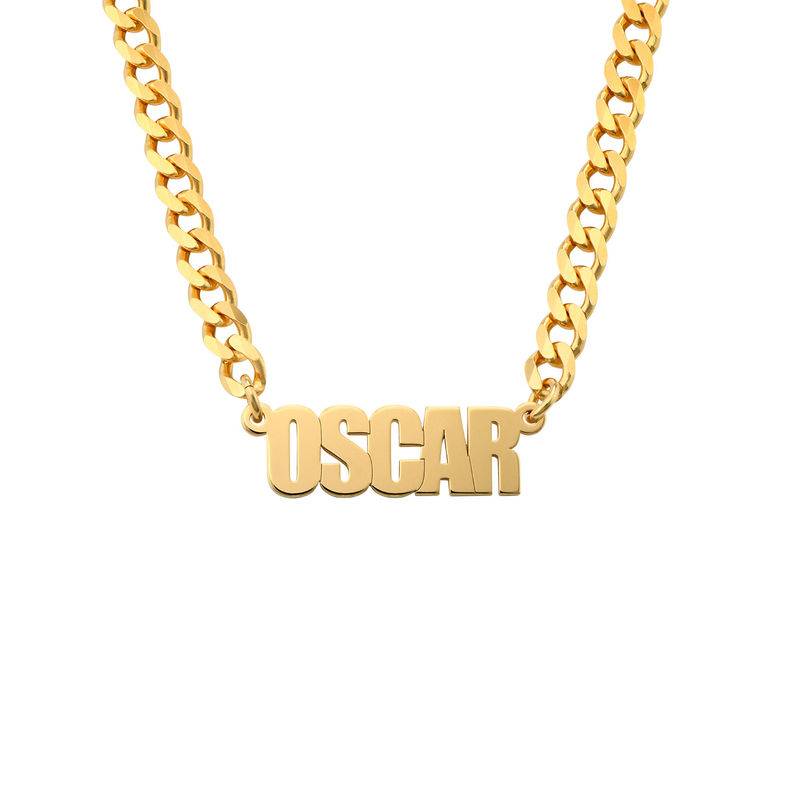 Thick Chain Name Necklace in 18k Gold Plating product photo
