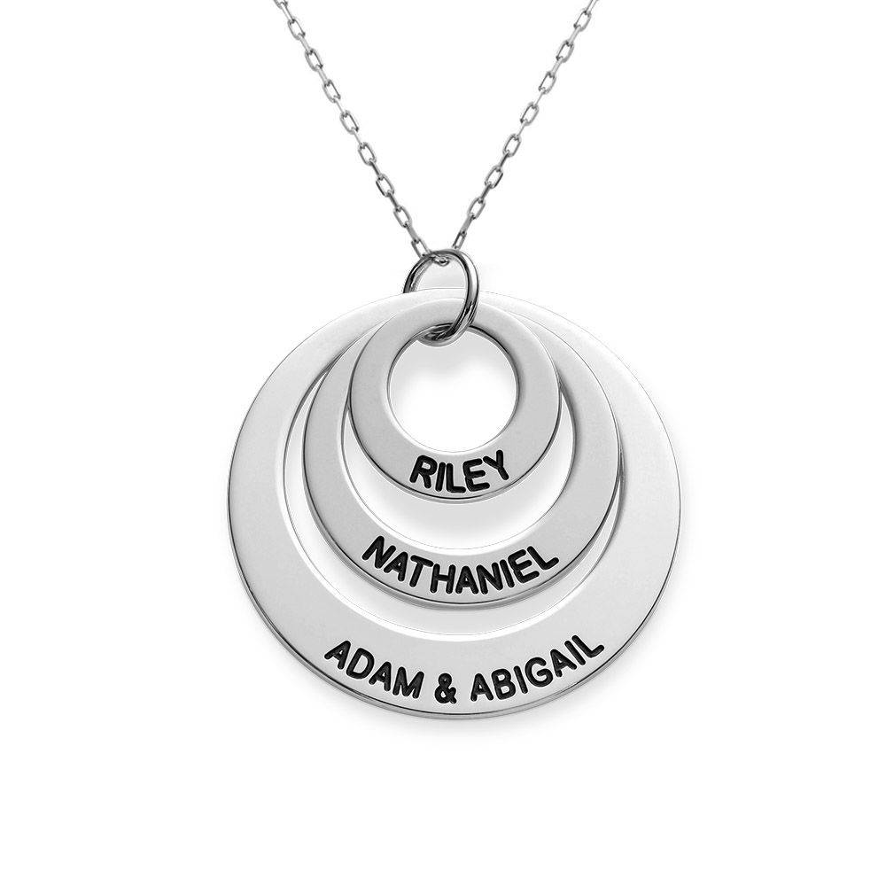 Three Disc Necklace in 10ct White Gold-1 product photo