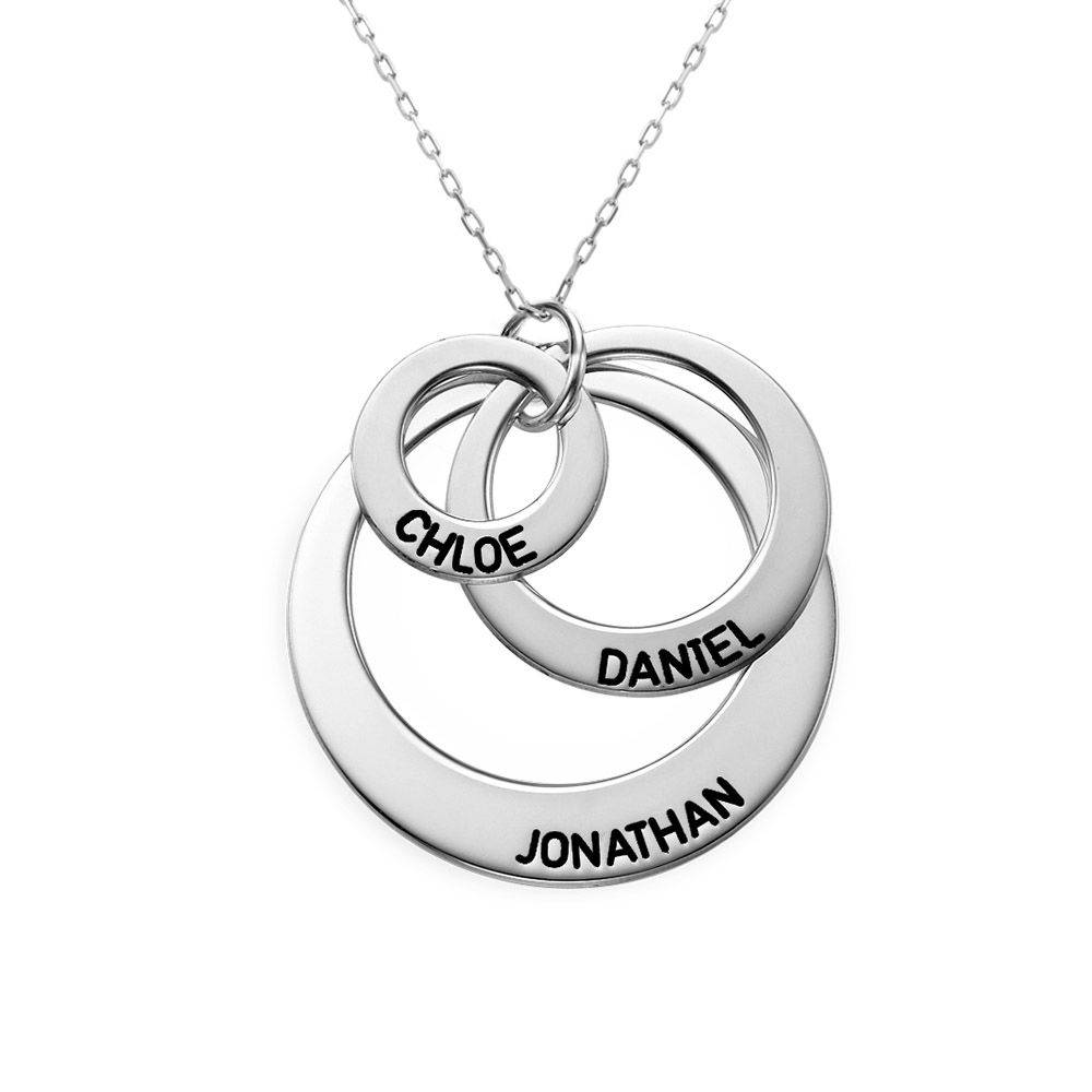 Three Disc Necklace in 10ct White Gold-2 product photo