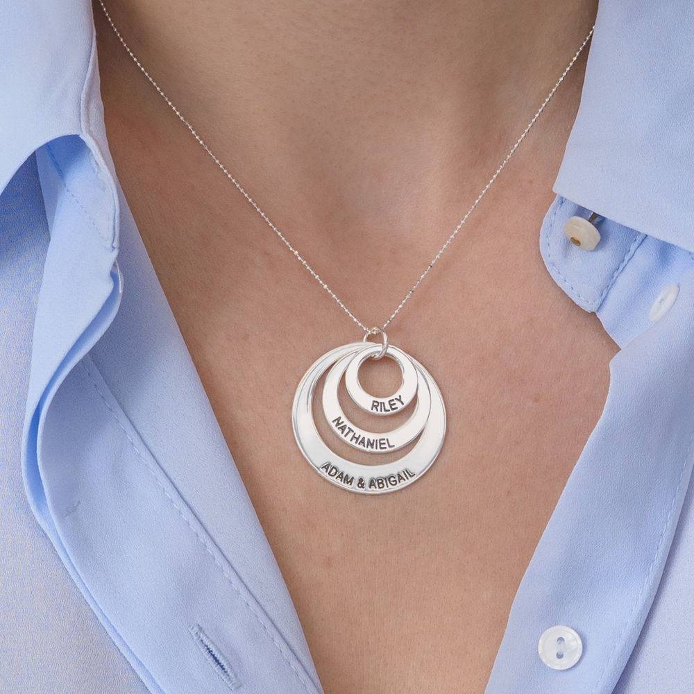 Three Disc Necklace in 10ct White Gold-4 product photo