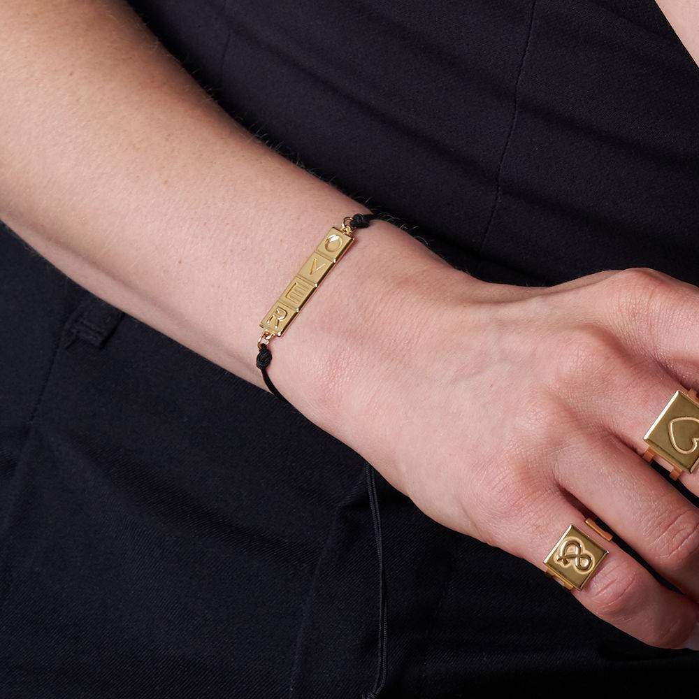 Domino™ Fyra-i-rad-armband i 18K guld vermeil produktbilder