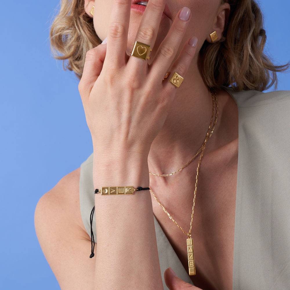 Domino ™ uniseks  Tik Tak armband in 18k goud vermeil-4 Productfoto