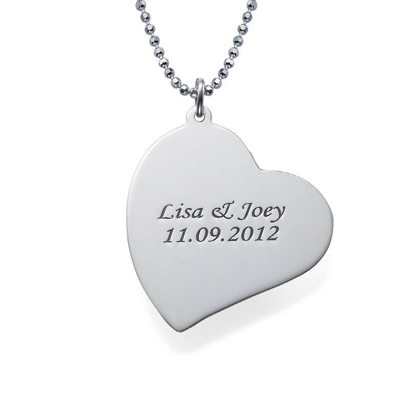 Tilted Heart Photo pendant in Silver-1 product photo