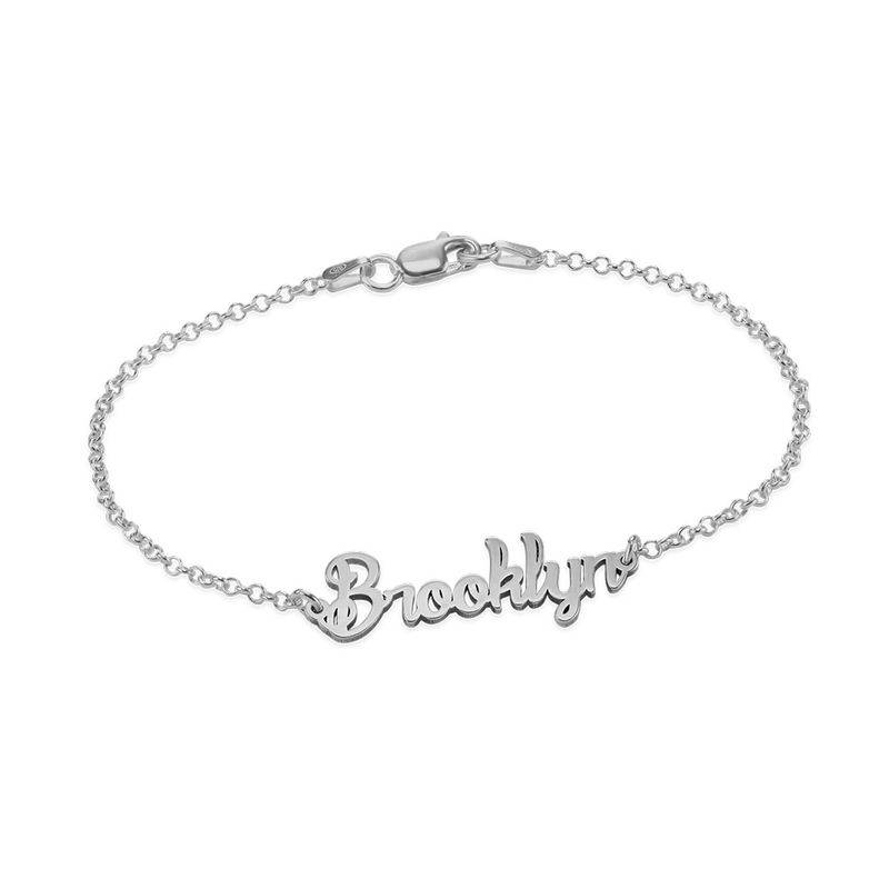 Tiny Bracelet with name in Sterling Silver product photo