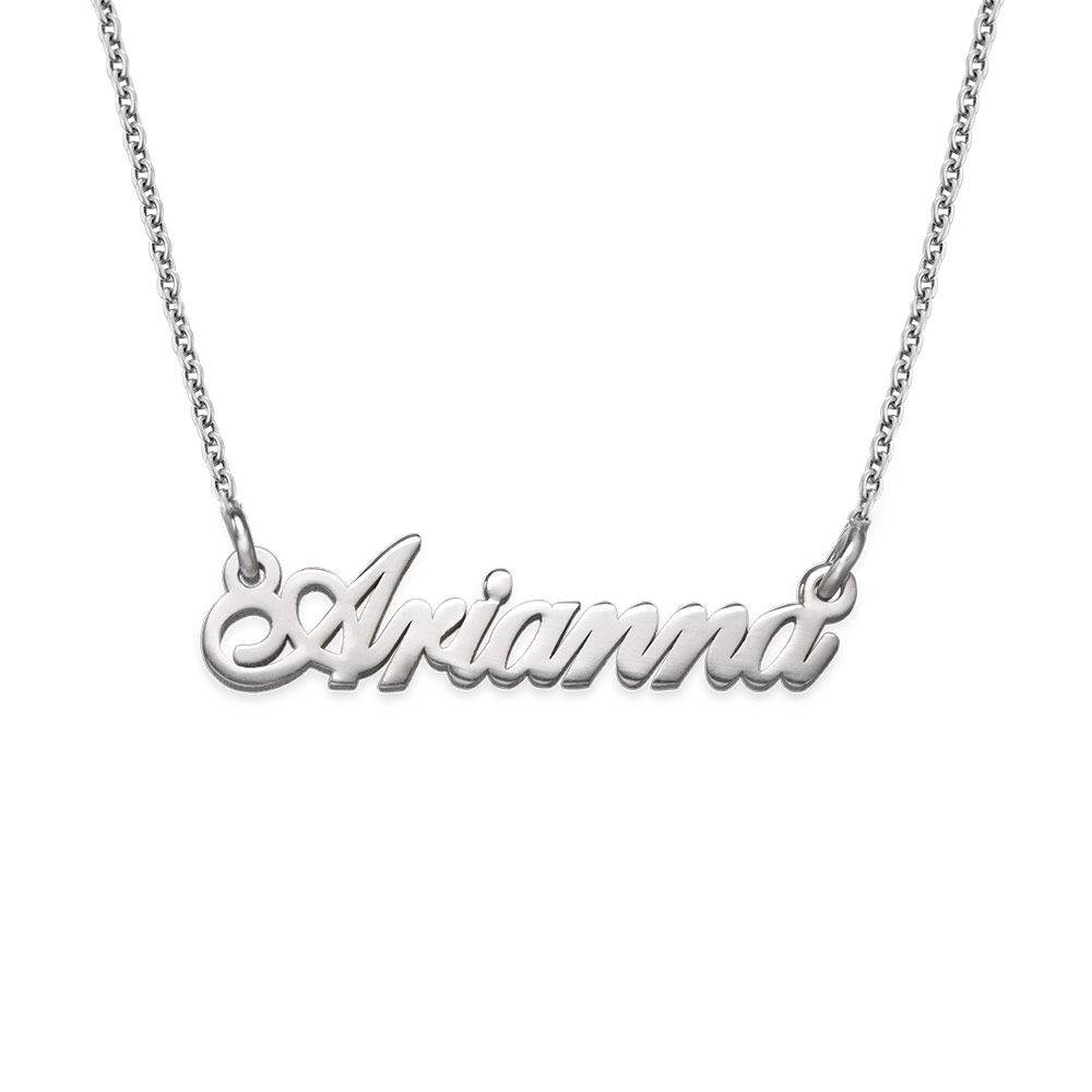 Hollywood Small Name Necklace In Extra Strength Silver product photo