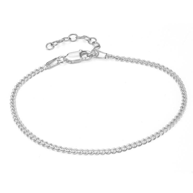 Tiny Cuban Chain Bracelet in Sterling Silver product photo