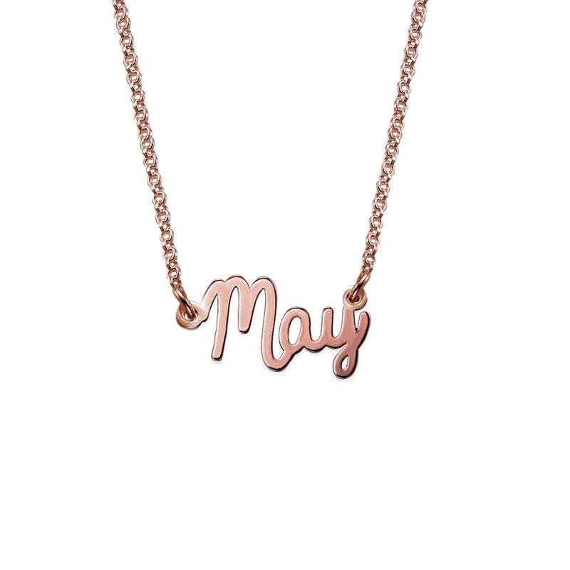 Tiny Cursive Name Necklace in 18ct Rose Gold Plating product photo