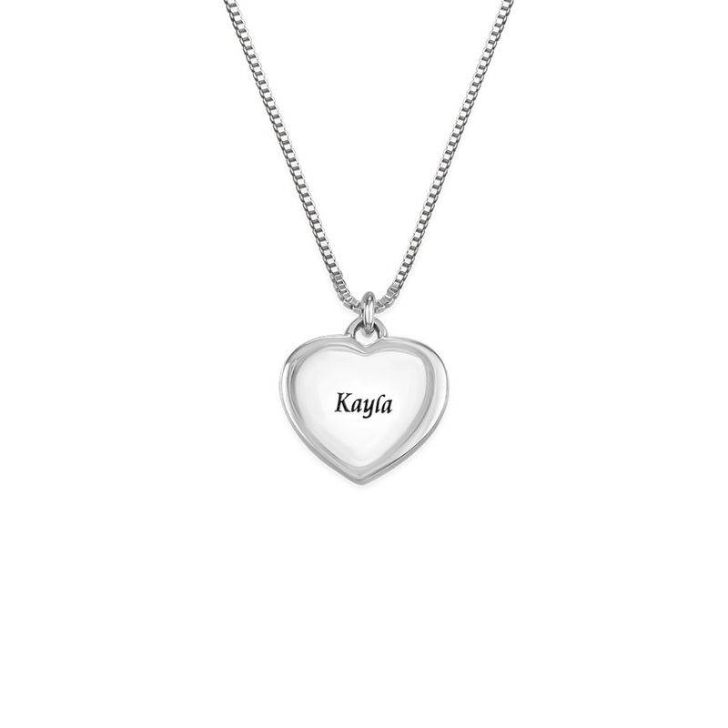 Petit collier pendentif cœur avec photo-2 photo du produit