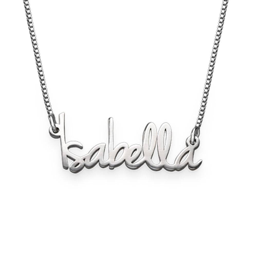 Tiny Name Necklace for Women in Extra Strength Silver-1 product photo