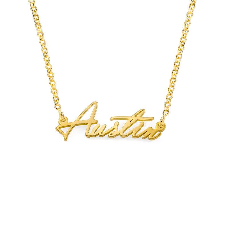 Tiny Name Necklace in 18ct Gold Vermeil - Extra Strength-2 product photo