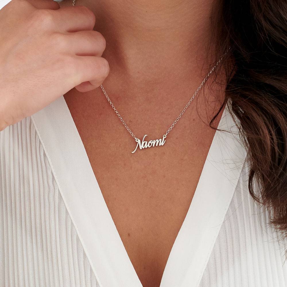 Tiny Name Necklace Extra Strength in Sterling Silver-3 product photo