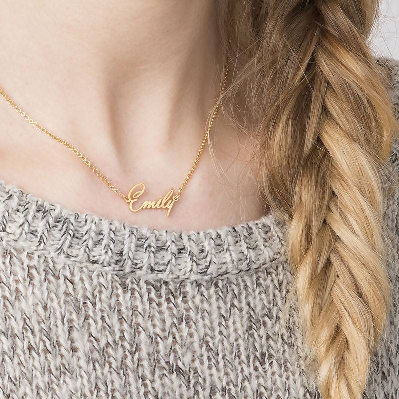 Tiny Name Necklace with – Extra Strength in 18ct Gold Plating-1 product photo