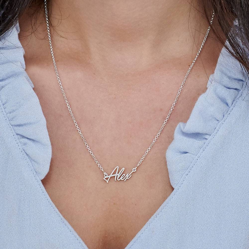 Tiny Silver Name Necklace-3 product photo
